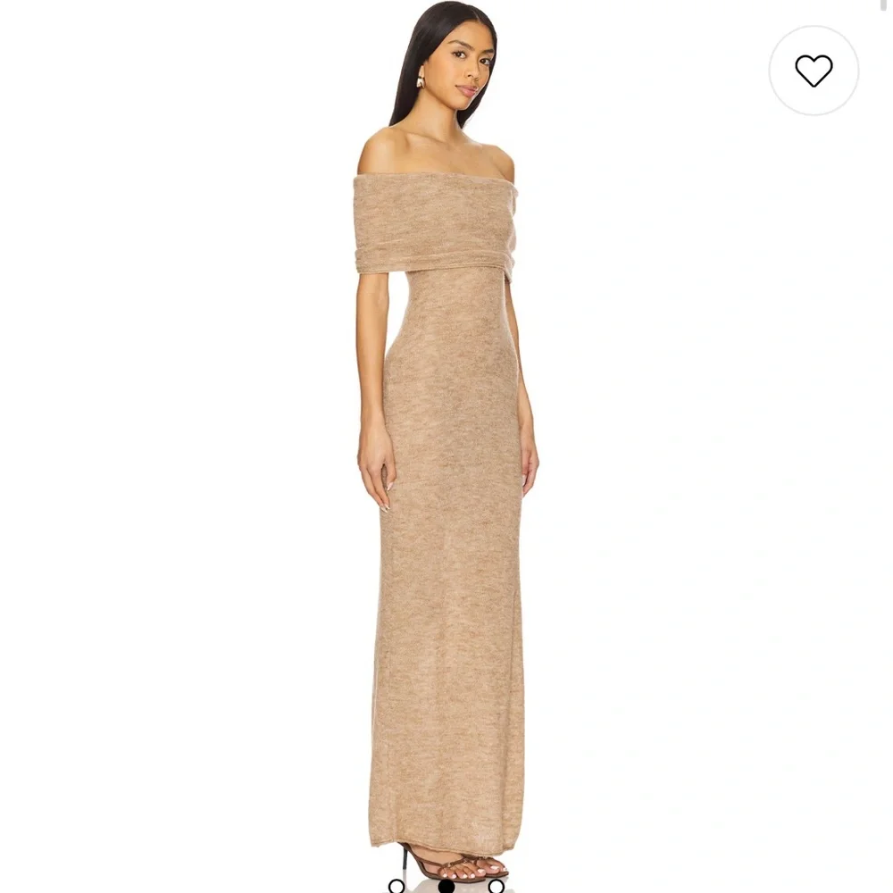 MAJORELLE Tan Off-Shoulder Dress - Picture 2 of 3